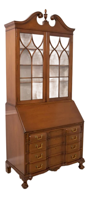 Biggs Ball & Claw Chippendale Mahogany Secretary Desk