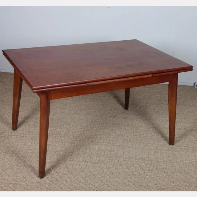 1950s Vintage Extendable Dining Table in Oak, 1950s For Sale - Image 5 of 11