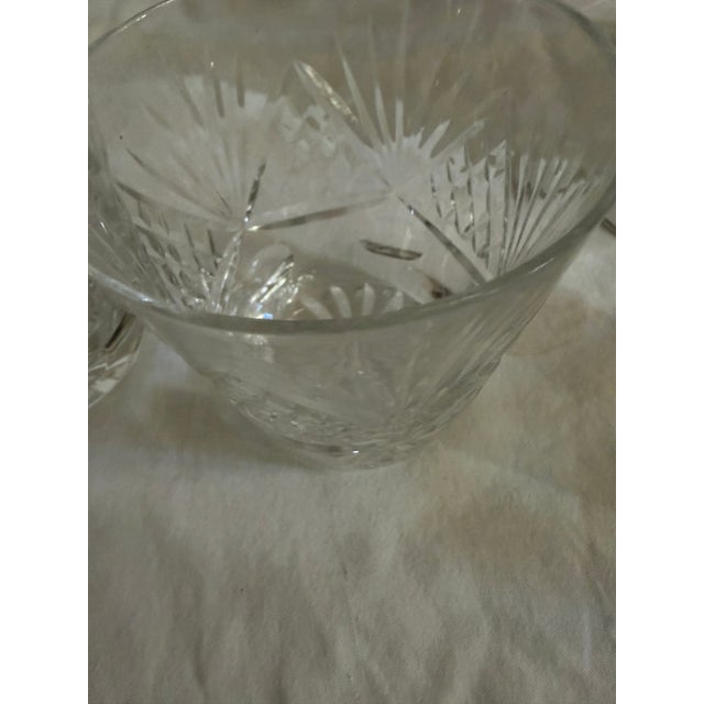 1960s Vintage 1960 Decanter Set With Two 1960 Etched Wine Goblets For Sale - Image 5 of 8