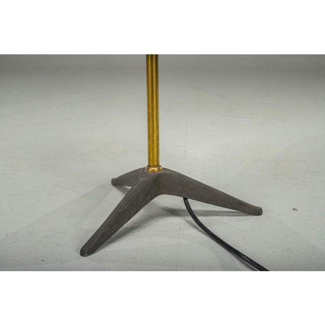 Mid-Century Modern Vintage Floor Filigree Lamp with Fiberglass Shade, Germany, 1950s For Sale - Image 3 of 12