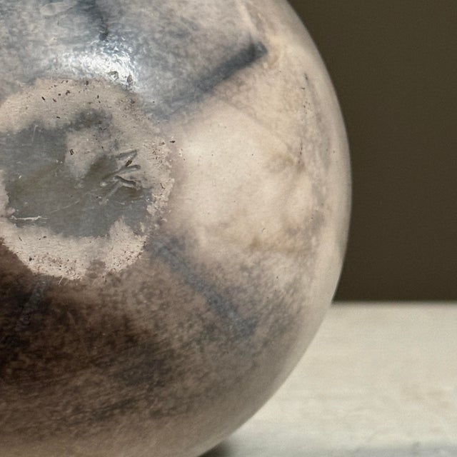 Ceramic Vintage Postmodernist Studio Art Raku Fired Bowl, Signed For Sale - Image 7 of 7