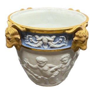 Antique Sèvres Biscuit Porcelain Cachepot For Sale