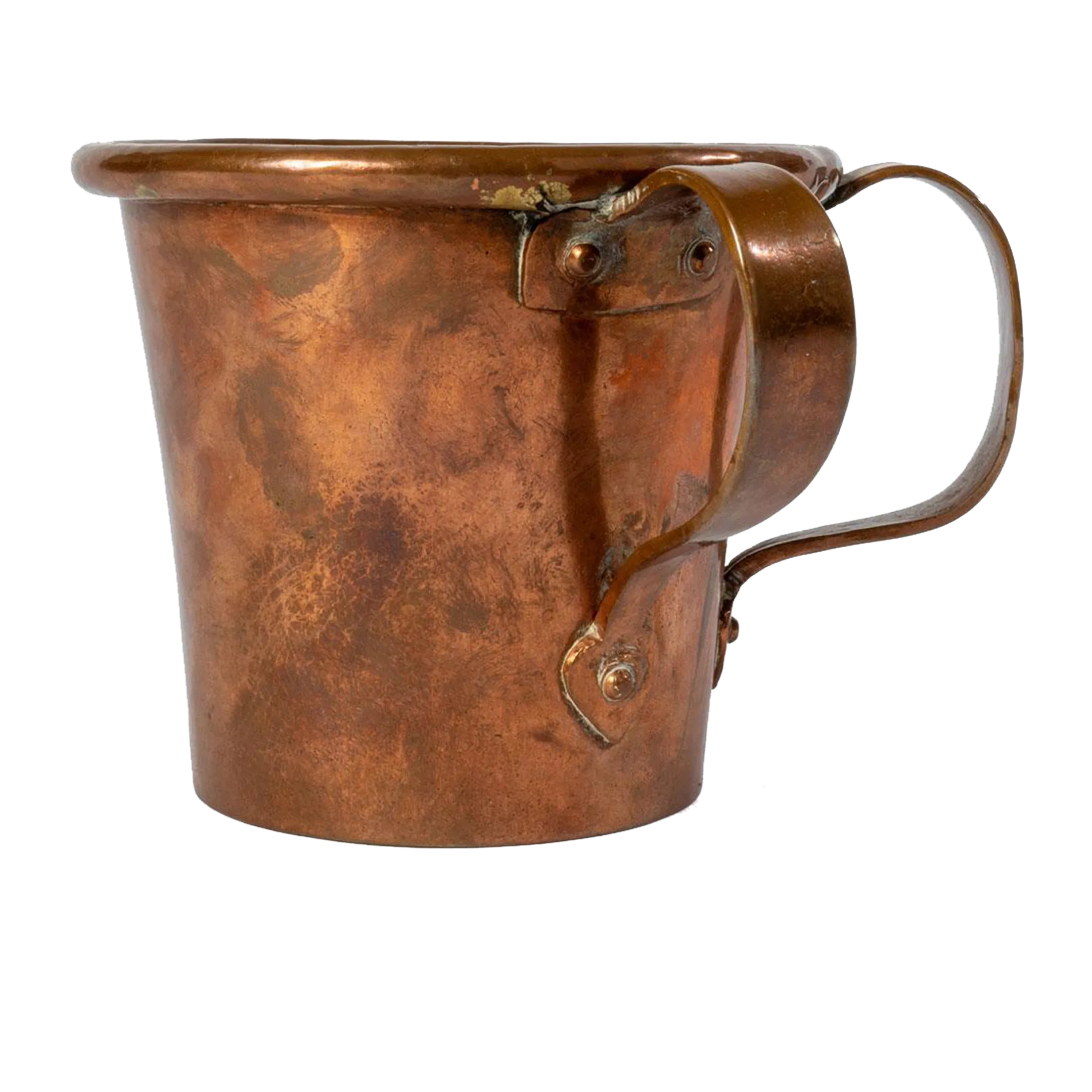 Early 19th Century Double Handle Copper Tavern Mug | Chairish