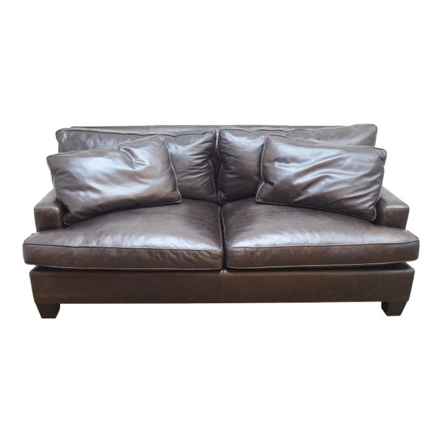Baker Leather Sofa For Sale