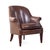 Baker Furniture Company Baker Furniture Brown Leather Barrel Club Lounge Chairs For Sale - Image 4 of 12