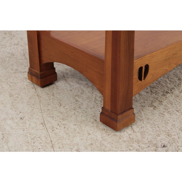 Stickley Highlands Mission Cherry 2 Drawer Sofa Table For Sale - Image 10 of 18