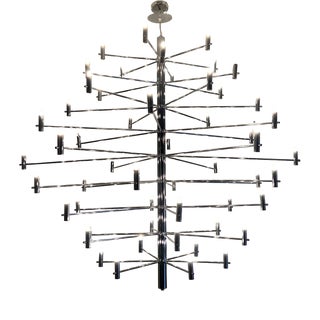 Steel Pendant Chandelier with Fixed Arms from Ignoto, 1990 For Sale