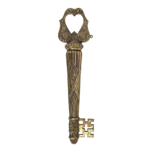 Vintage Brass Key Extra Large Wall Decor Ceremonial Prop