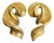 Vintage 80s Gold Tone Statement Earrings Clip on Abstract Twist Surrealism a Pair For Sale