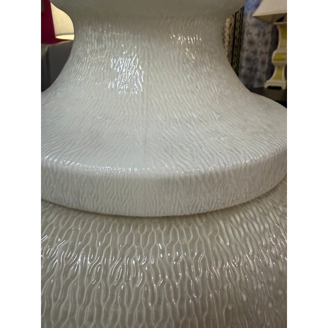 19th C French Textured Milk Glass Post Street Lamps/ Lanterns Restored a Pair For Sale - Image 9 of 11