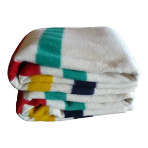 Pair of 1960s 4-Point Wool Hudson's Bay Blankets