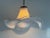 Mid-century Hand Blown Swirled Murano Glass Pendant Chandelier Offered for sale is a sinuously curved Mid-century hand-...