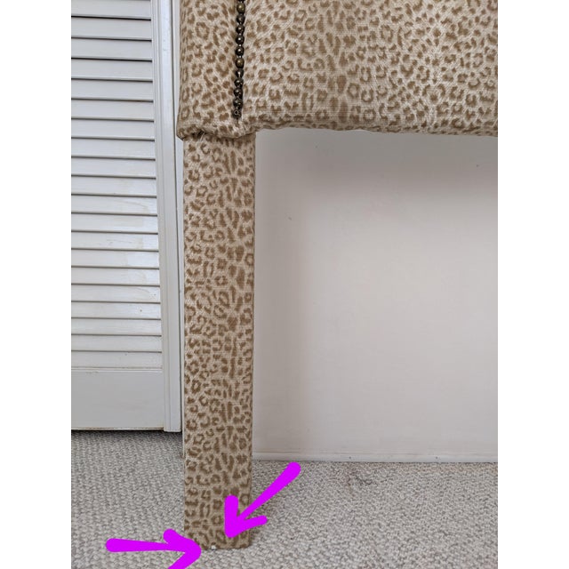 Custom Made Leopard Animal Print Upholstered Queen Headboard Chairish