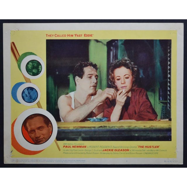 Original american lobby card of the movie "the hustler“ usa 1961 director: robert rossen, actors/stars:paul newman, jackie...