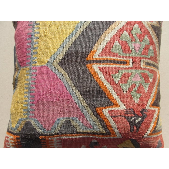 2020s Pillow Cover Made from 1980s Kilim Rug For Sale - Image 5 of 8