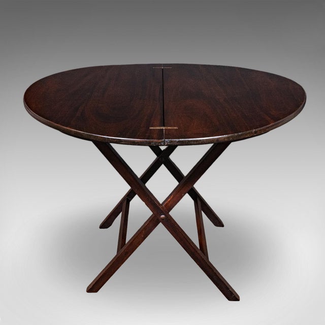 Traditional Antique Kitchen Garden Table, English, Folding, Coaching, Occasional, Edwardian For Sale - Image 3 of 12