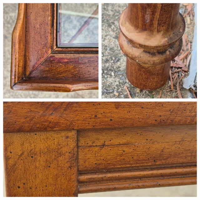 Mid-20th Century Vintage Lane Faux Bamboo Wood & Glass Side End Tables, a Pair For Sale - Image 10 of 13