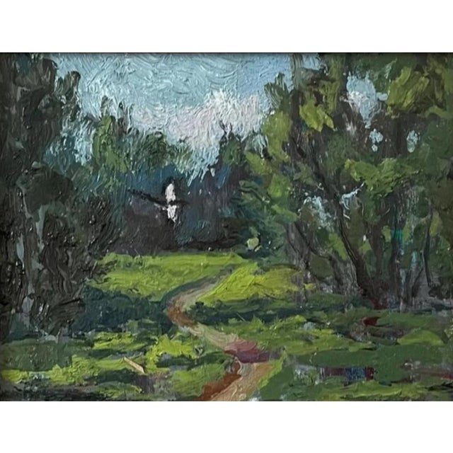 “Old Park”: Vintage landscape by artist Efrim Shekhter. Terrific color, texture, movement. A path into the woods....