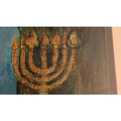 Framed Matted Painting by Aharon Shevo: A Cover Illustration for the Book: "Tales of the Prophet Samuel: Retold for Jewish Youth".1969 For Sale - Image 4 of 18