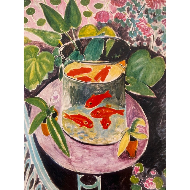 1980s Henri Matisse Vintage 1981 First Edition Postimpressionist Lithograph Print " Goldfish " 1911 For Sale - Image 5 of 10