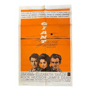"Giant' Movie Poster 1963 and 1st Edition Book 1952 by Edna Ferber