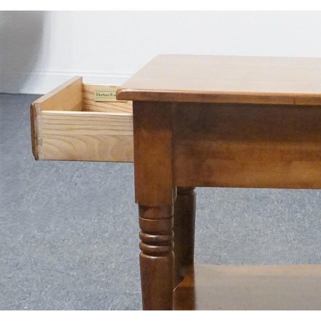Wood Durham Furniture Solid Cherry Early American Style 22" Accent End Table 947-53 - Made in Canada For Sale - Image 7 of 13