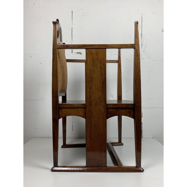 Arts and Crafts William Birch Chair by Eg Punnett for Liberty & Co., 1900s For Sale - Image 6 of 18
