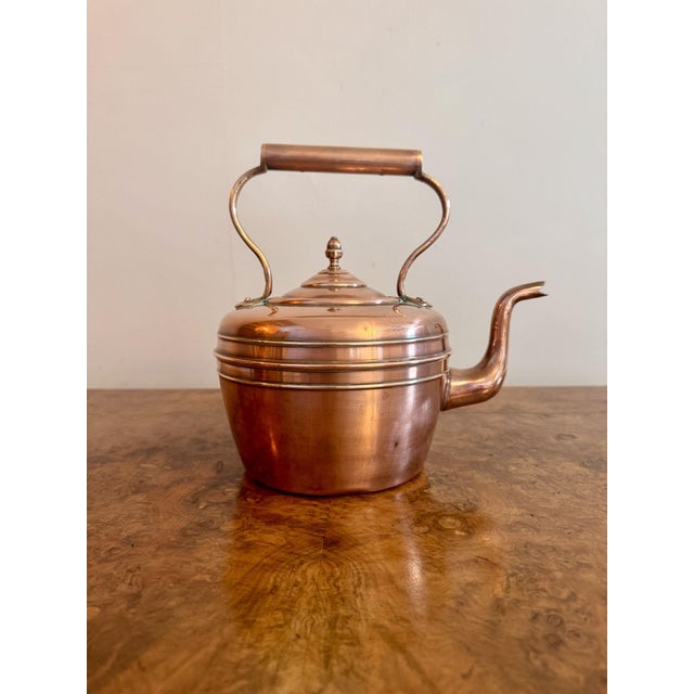 Antique Victorian Copper Kettle, 1880 For Sale - Image 4 of 5