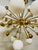 Vintage Italian Sputnik Chandelier in Brass and Opaline Glass, 1970s For Sale - Image 3 of 9