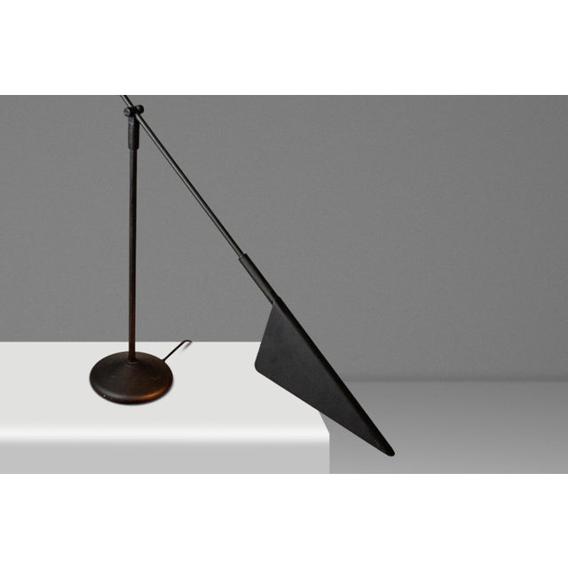 Rare Mid-Century Industrial Post Modern Articulating Ufo Table / Desk Lamp Attributed to Robert Sonneman for Kovacs, Usa, C. 1990s For Sale - Image 13 of 16