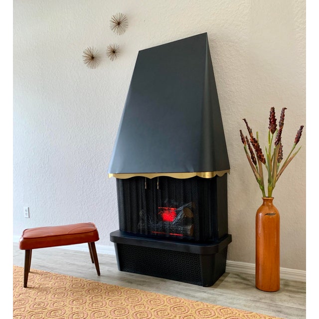Vintage Mid Century Modern Electric Faux Fireplace Chairish