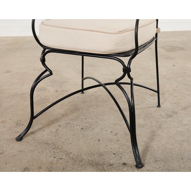 Set of Fourteen Maison Jean Croisillon Iron Garden Dining Chairs For Sale - Image 11 of 12