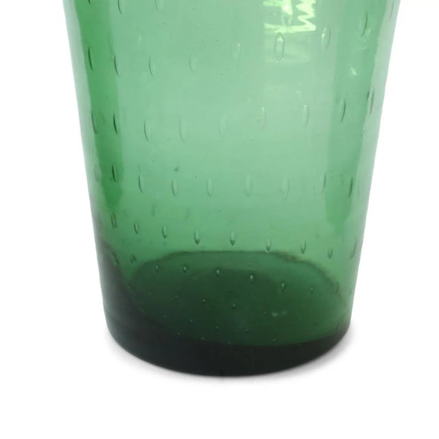 Mid-Century Modern Italian Green Glass Vase by Empoli For Sale - Image 3 of 8