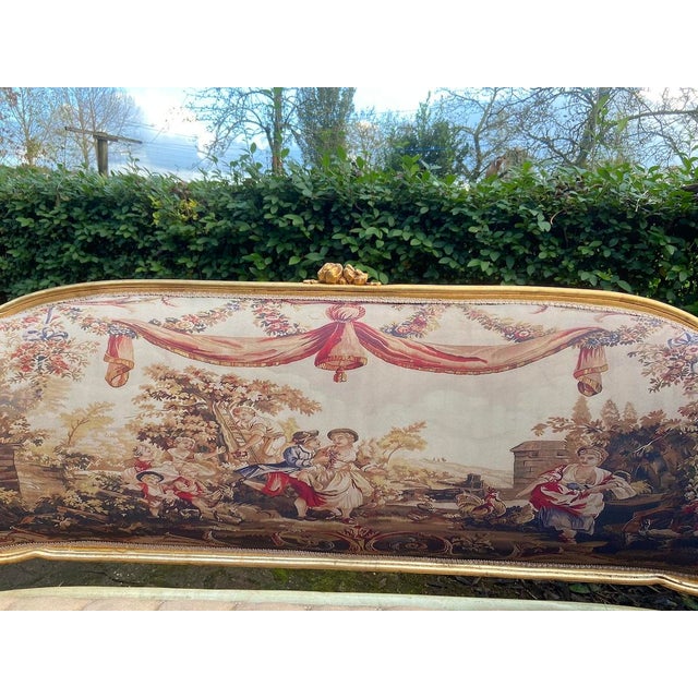 1940s French Louis XVI Gold Beige Sofa Set - 5 Pc For Sale - Image 14 of 18