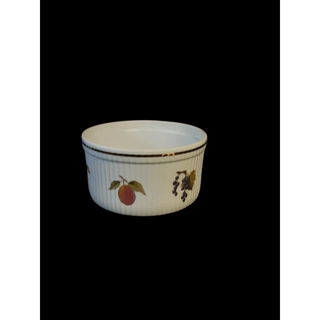 Mid 20th Century Mid 20th Century Eversham Royal Worchester Fluted Souffle Dish For Sale - Image 5 of 6