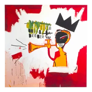 Jean Michel Basquiat Estate Fine Art Lithograph Pop Art Print " Trumpet " 1984