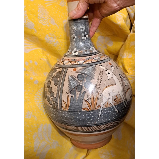 1960s Tonala Jal Mexico Handcrafted Mid Century Vase For Sale - Image 10 of 12