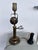 Vintage Candlestick Telephone Brass Table Lamp With Shade For Sale - Image 10 of 11