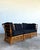 Black Vintage Coastal Stick Rattan 3 Seat Sofa For Sale - Image 8 of 12