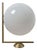 Vintage Wall Lamp in Brass with Glass Sphere by Michael Anastassiades for Flos, 2010s For Sale