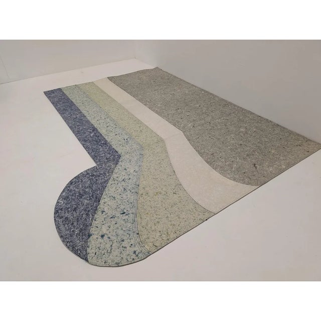 Blue Shades Rounded Naiad Blue Rug by Patricia Urquiola for Gan For Sale - Image 8 of 12