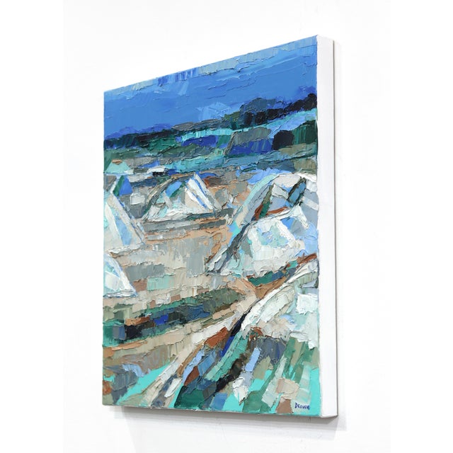Quarry Landscape - Impasto Abstract Blue Grey Beige Painting Original Artwork by Dana Cowie For Sale In Los Angeles - Image 6 of 9