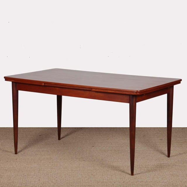 Rectangular Extendable Teak Dining Table, 1970s For Sale - Image 4 of 9