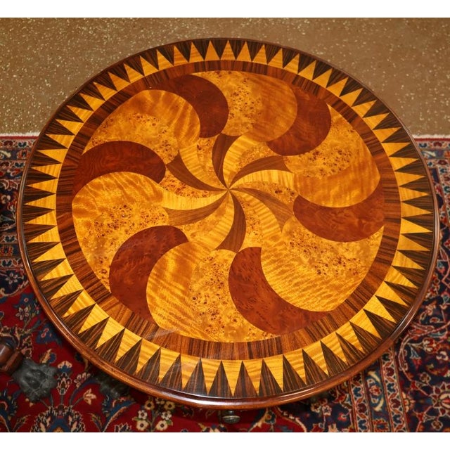 Pair of Theodore Alexander Burl Inlaid Metal Mount Occasional End Tables For Sale - Image 15 of 15