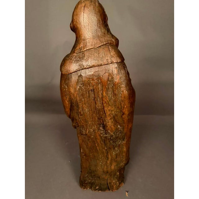 Early 19th Century Flemish Hand-Carved Oak Statue of Saint Agnes, Circa 1820 For Sale - Image 15 of 16