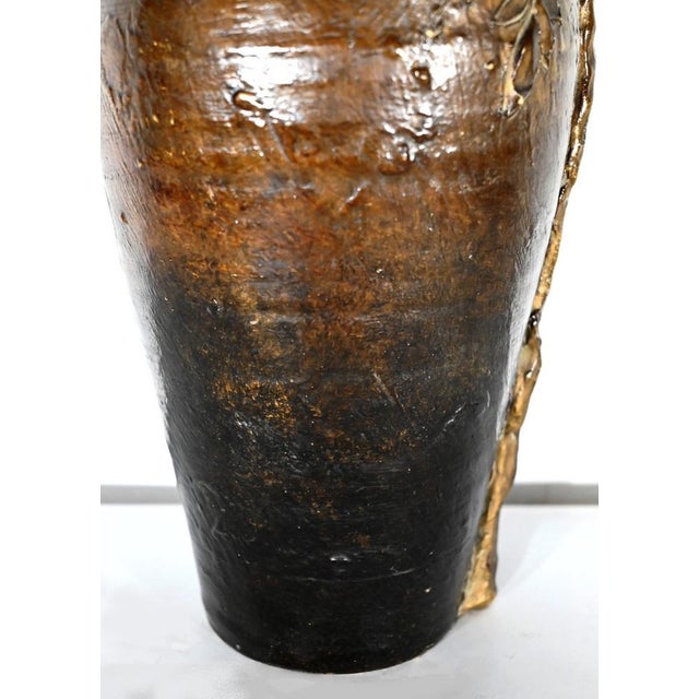 Art Nouveau Enameled Ceramic Vase by Korina, 1900s For Sale - Image 12 of 18