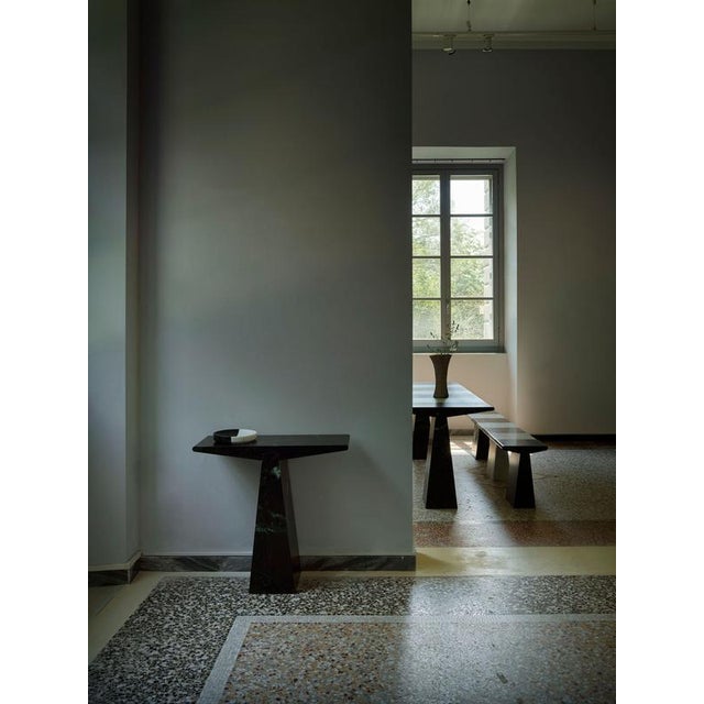 Alcm Rectangular Bench in Verde Alpi & Carrara Marbles by Bufalini Design For Sale - Image 12 of 14