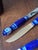 1960s Vintage Bjørn Wiinblad for Rosenthal "Siena Blue" / "Fantasia" Porcelain Knives - Set of 6 For Sale - Image 5 of 5