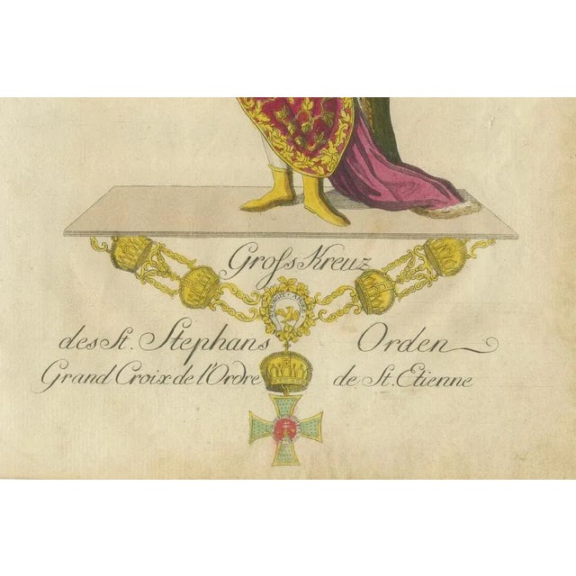 Schwan, Grand Cross of the St. Stephen's Order, Engraving, 1791 For Sale - Image 3 of 6