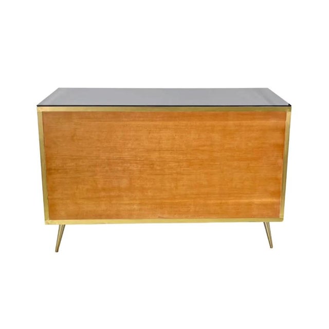 Mid Century Art Deco Style Italian Handcrafted Pop Art Six-Drawer Chest Cabinet For Sale - Image 9 of 11